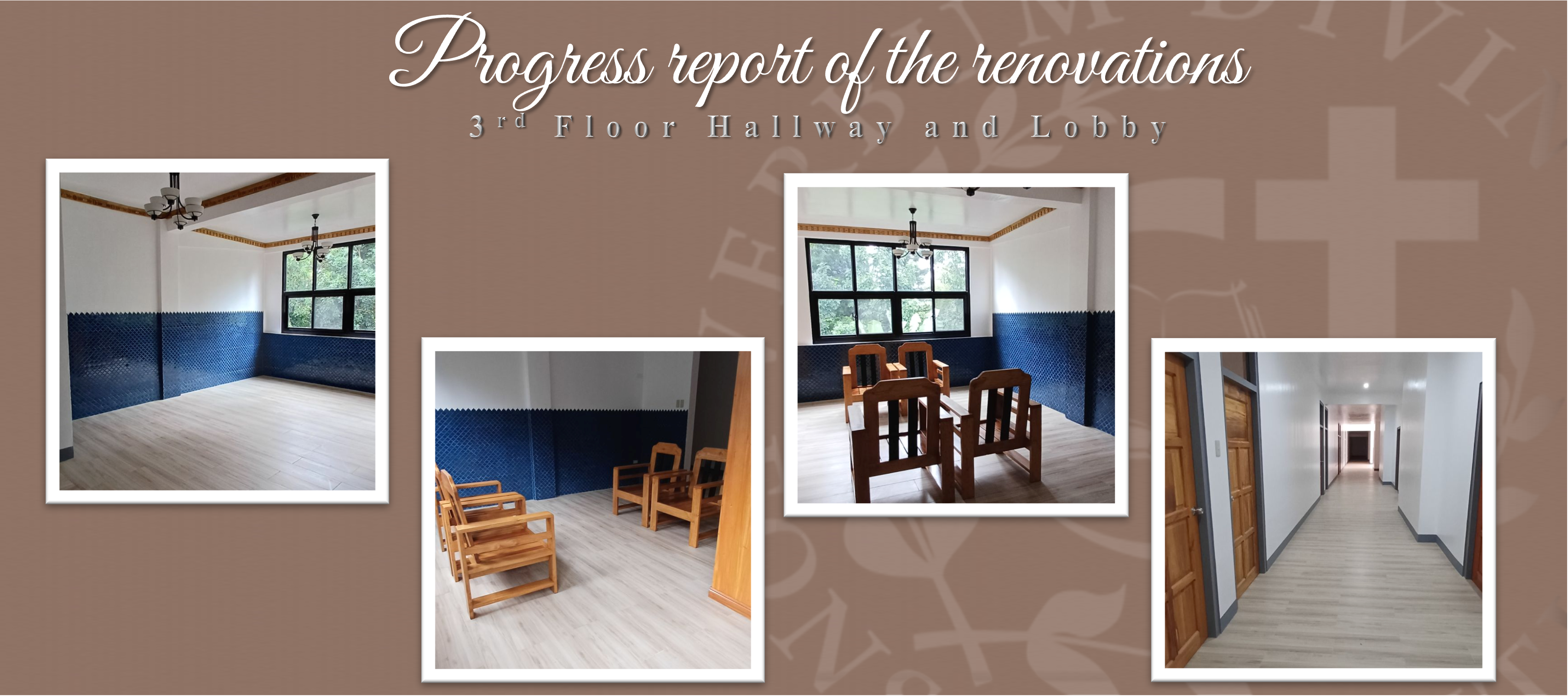 Progress report of the renovations (3rd Floor Hallway and Lobby)